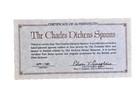 Charles Dickens 12 Spoon Set with Rack and Authentication -Franklin Mint Pewter — photo 3
