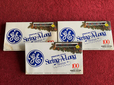 GE Miniature Style String-A-Long Christmas 100 Light Set - 3 sets - Vintage