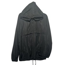 Divided H M Men's Black Hoodie Size Medium Full Zip Up 100 Polyester Preowned