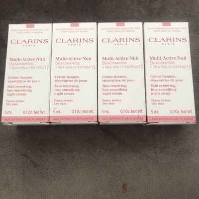 Clarins  Multi Active Nuit Skin Renewing Night Cream Creme 4x5ml = 20ml