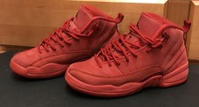 Nike Air Jordan 12 Retro 153265-601 Red Basketball Shoes Boys Size 6.5Y
