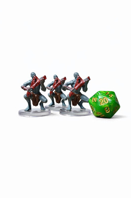 Ghoul x3 D&D Miniature Dungeons Dragons Monster Manual Collection 9 undead ghast