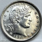1894-P Barber Silver Quarter, BU, Philadelphia Mint￼