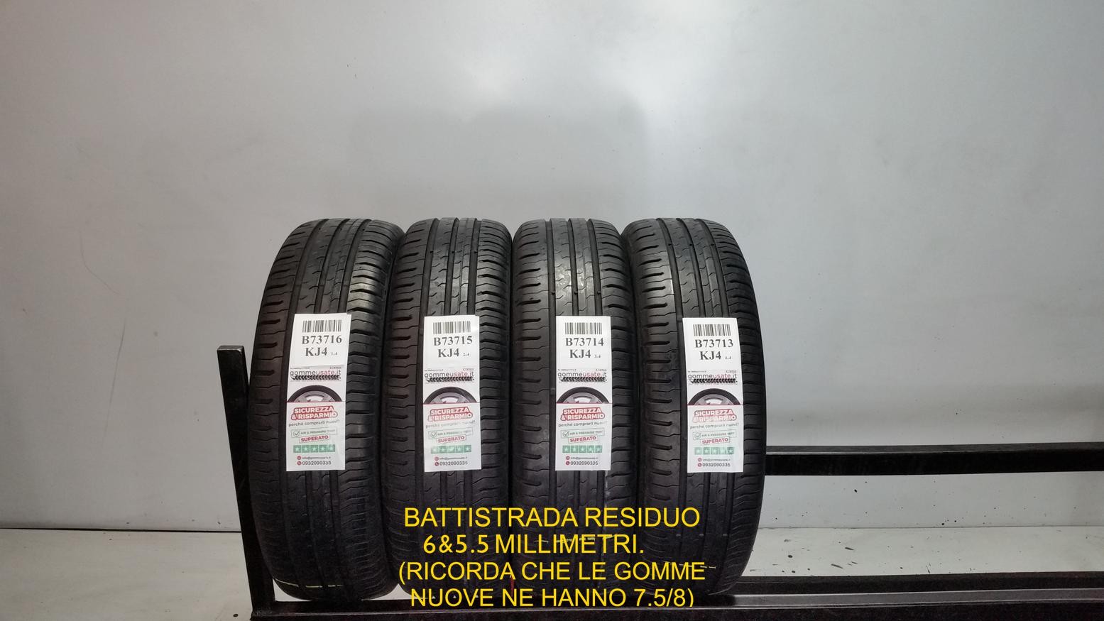 GOMME USATE 165/60R15 77H CONTINENTAL C.E.CONTACT 5 PNEUMATICI USATI B73716