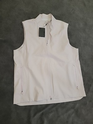 NWT Men XL G/FORE 3 Logo Weather Repeller 2.0 Nylon Golf Vest Blush Pink