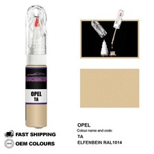 PER OPEL ELFENBEIN RAL1014 TA Ritocco Penna Vernice Pennello Fix Kit Set...