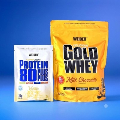 (44,96 /kg)Weider Delicious Gold Whey  Molkenprotein Protein 500g+Probe