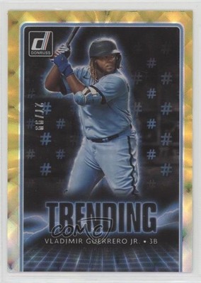 2021 Panini Donruss Trending Gold 27/99 Vladimir Guerrero Jr #TR3 1j2