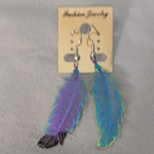 Handcrafted Multicolor Feather Bohemian Dangl...