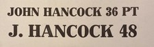 Letterpress Type—John Hancock—36 & 48 Point