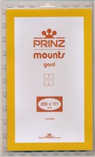 Prinz Stamp Mount 111/265 mm - BLACK - Pack of 5 (111x265 111mm) STRIP - TKC