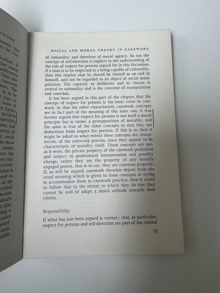 Social and Moral Theory in Casework Raymond Plant 1970 First Edition Paperback image 2