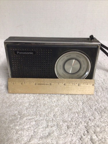 Vintage Panasonic Black R-1241 AM Transistor Radio With Wrist Strap Japan WORKS - Picture 9 of 9