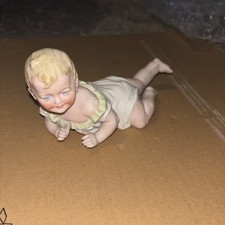 German Gebruder Heubach Porcelain Piano Baby Figurine