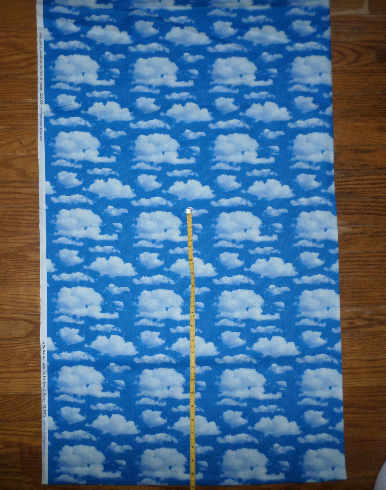 New Bright BLUE SKY CLOUDS Cotton FABRIC - bty - by Marshalls - by the yard
