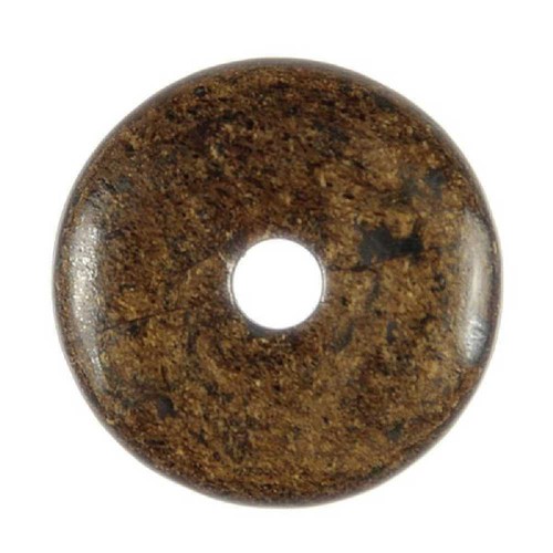 Pendentif Pierre Naturelle Rhodocrosite – Donut Rond 4 Cm, Rose, Neuf Avec étiquettes