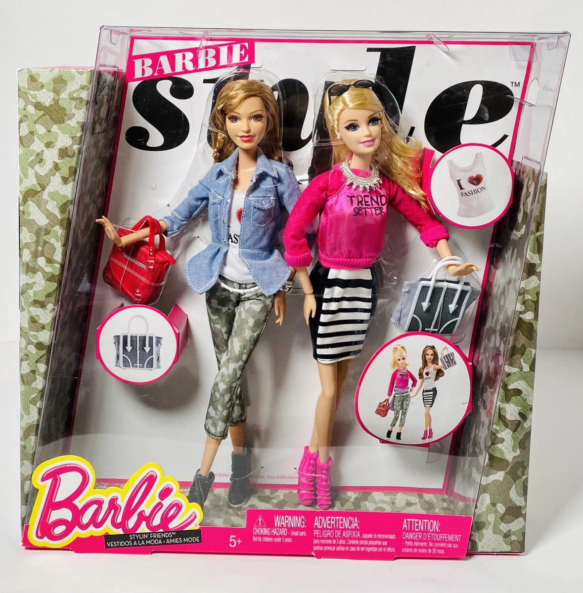 Barbie Style Stylin' Friends Barbie, Summer And Raquelle Doll Lot