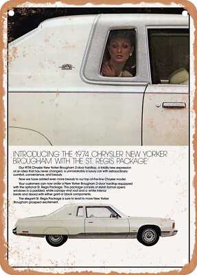 METAL SIGN - 1974 Chrysler New Yorker Brougham St. Regis Vintage Ad