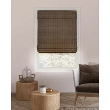 Chicology Premium Cordless Light Filtering Natural Woven Bamboo Roman Shade Fox