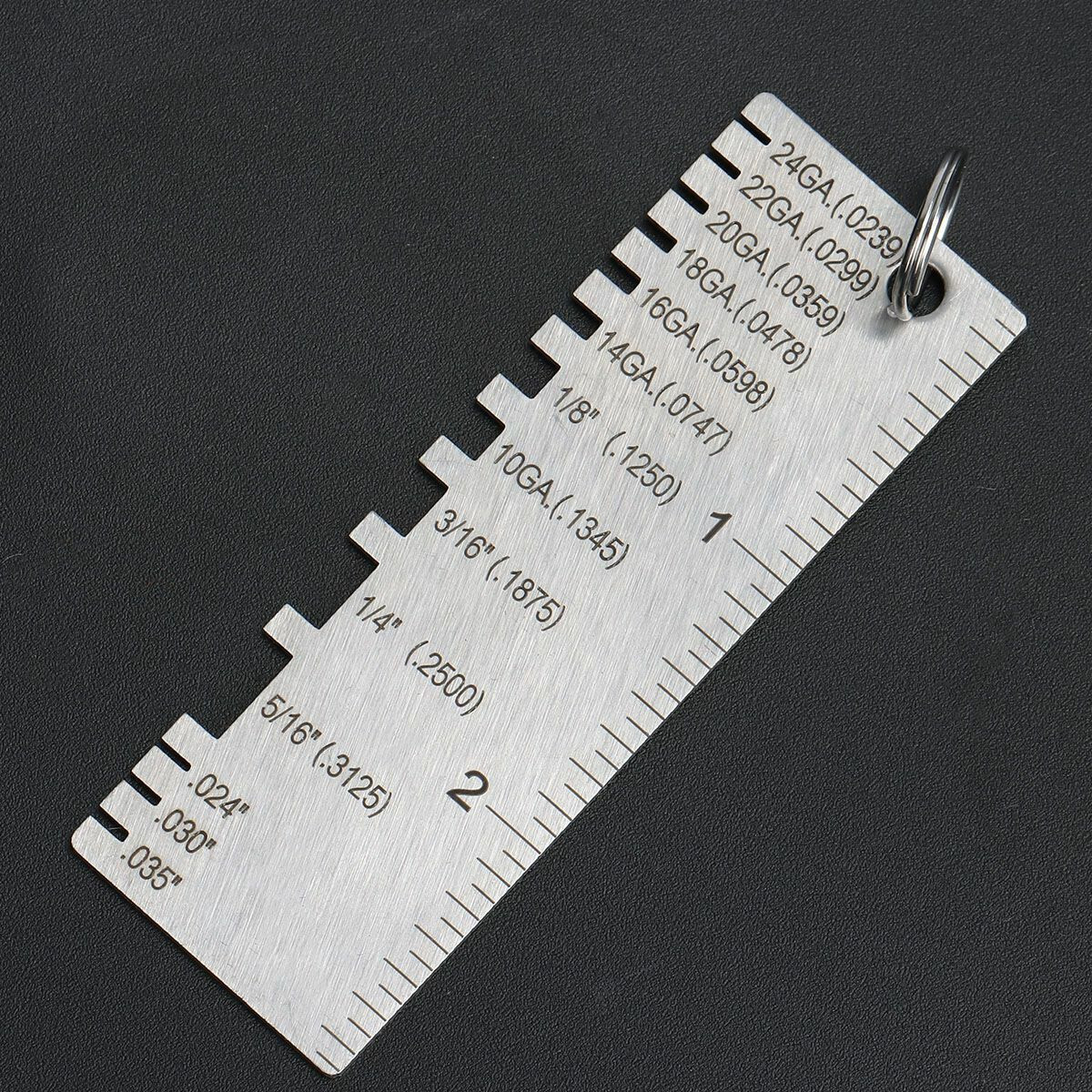 2pcs Thickness Gage Sheet Metal Gauge Measuring Tool Wire Gauge