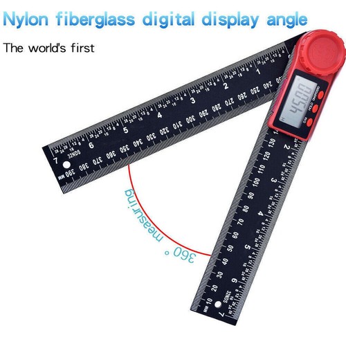 200mm 2 in1 Digital Angle Finder Meter Protractor Goniometer Ruler 360° Measurer - Picture 5 of 12
