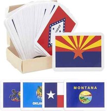 50 US States and Capitals Flash Cards for Kids 2.5 X 3.5 In 