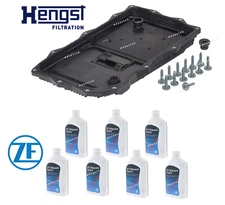 Transmission Oil Pan Filter Gasket Bolt Kit + 7L ATF Fluid OES for Land Rover