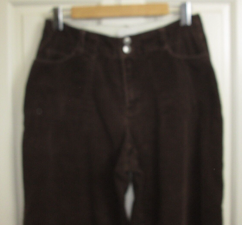 Liz Claiborne Brown Corduroy Pants Womens 10 30x30.5 Stretch Pockets 122-32826 - Picture 2 of 6