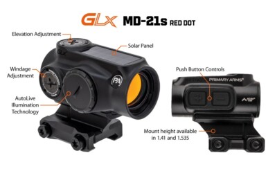 Primary Arms GLx MD-21s Push Button 21mm Microdot w/ AutoLive - 2