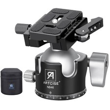 Low Profile Camera Tripod Ball Head 46mm Ball Head for Tripod, DSLR, Camcorder