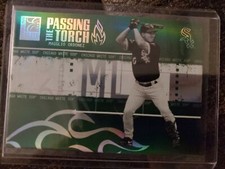 2005 DONRUSS ELITE PASSING THE TORCH MAGGLIO ORDONEZ GREEN #/250 WHITE SOX 