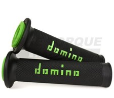 Genuine Domino Road Racing Green & Black A010 Motorcycle Grips for Vyrus Bikes
