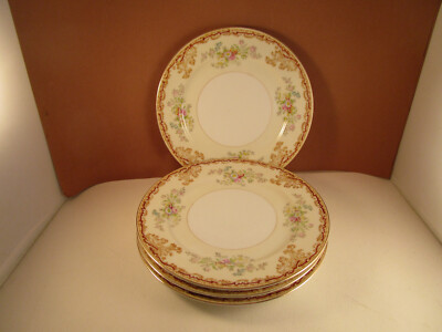 Vintage Royal Embassy NSP Hand Painted China Japan Set of 4 Salad Plates C