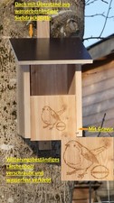 Nistkasten Rotkehlchen Nabu Nisthilfe Halbhöhle Vogelhaus Zaunkönig Lärchenholz