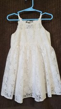 David's Bridal Illusion Lace Tie-back Halter Flower Girl Dress SIZE 2T