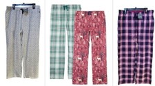 Eddie Bauer Women's Flannel Pajama Pants, Long Novelty Lounge / PJ Bottoms,