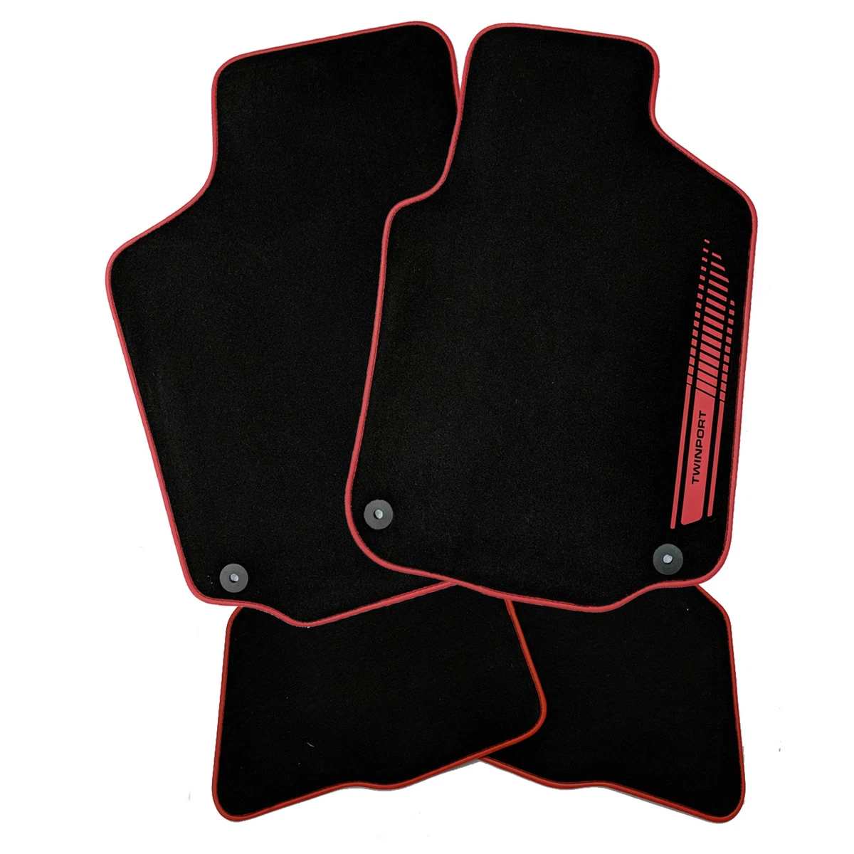 Opel Corsa E Floor Mats Black Red Original Car Parts, 55 OFF