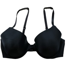 Victorias Secret Womens Bra sz 36D Black Demi Underwire Back Hook Standard Strap