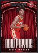 2021-22 Panini Hoops Jalen Johnson RC Now Playing Insert #20 - Atlanta Hawks