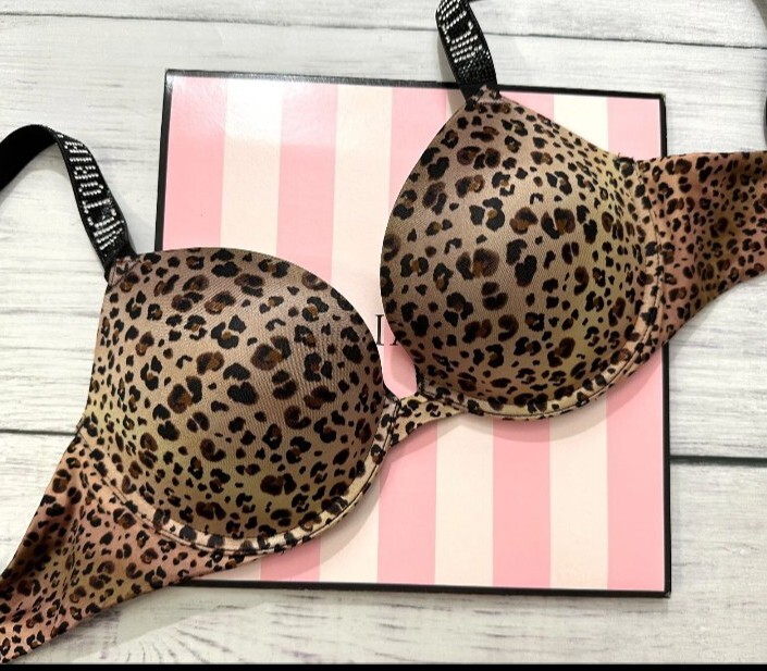 Victoria Secret- Shine Strap Leopard Print Push Up Bra | eBay Victoria Secret- Shine Strap Leopard Print Push Up Bra | eBay
