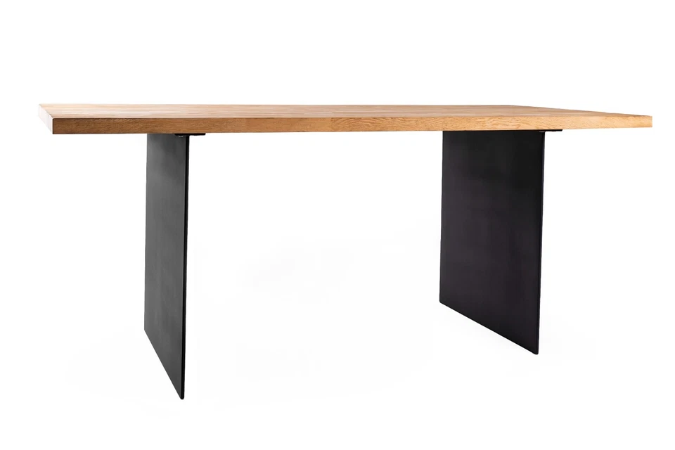 2x STAHLWANGE TISCHBEINE TISCHGESTELL TISCHKUFEN METALL STAHL TISCHFÜßE TISCH B - Bild 3 von 4