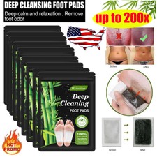 200PCS Detox Foot Patches Pads Body Toxins Feet Slimming Deep Cleansing Herbal