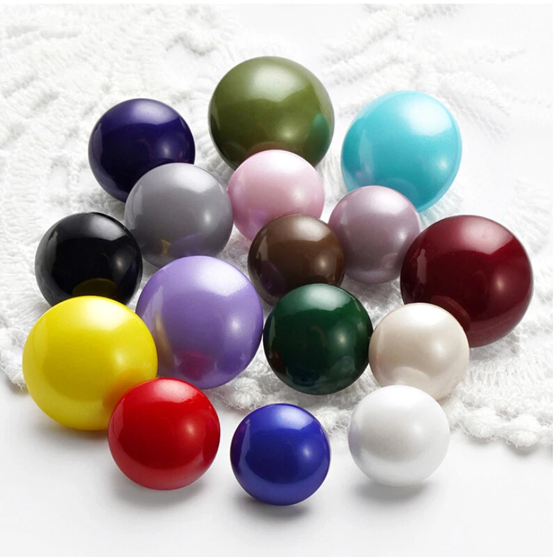 10pcs Resin Mushroon Shape Half Ball Buttons with Shank Sewing Knit Cardigan - Image 2 of 4
