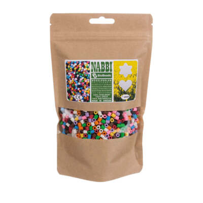 Nabbi  Bio Bügelperlen inkl. 2 Stiftplatten Ø 5mm, 2.500 Stk., 10 Farben Mix