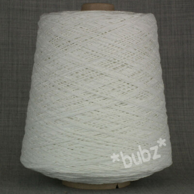 WEICHES 4-FÄDIGES BAUMWOLLGARN 500g KONE OPTIK WEISS HAND MASCHINENSTRICKEN HÄKELN WEBEN