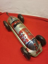 Vtg Tin Litho ELENEE Toy Indy Race Car 1930s Scarce As Is 12"