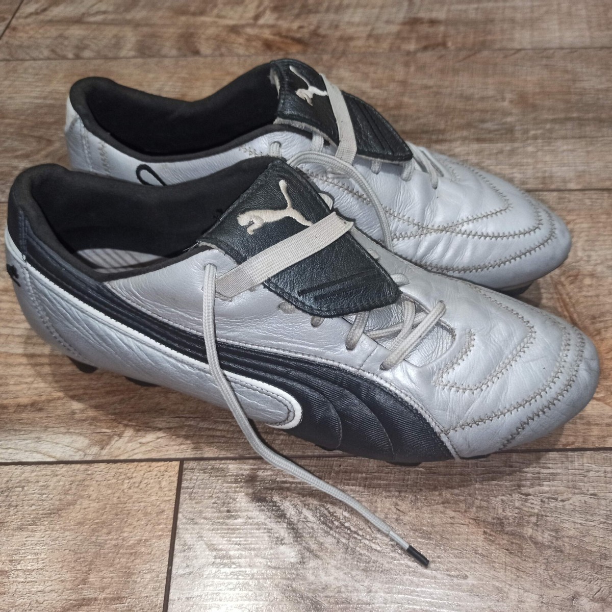 PUMA King Exec FG Soccer Cleats Football Boots Leather Grey Size US