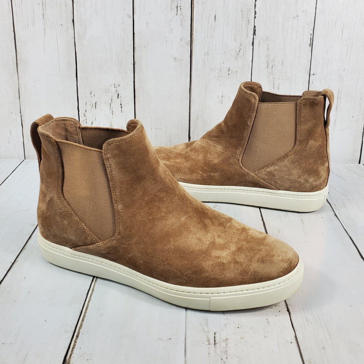 Vince Women's Newlyn Chelsea Boot Size Mid Pull On Camel Suede