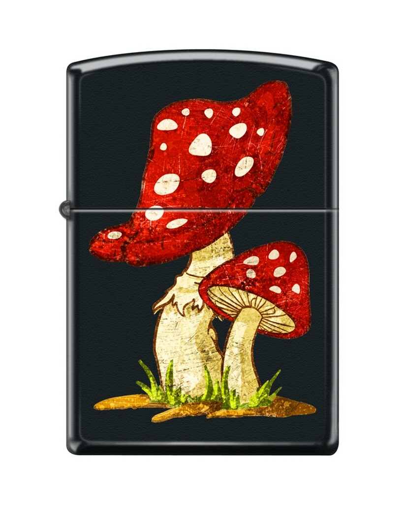 Zippo 82251 alice in wonderland magic mushroom cap fungus Lighter