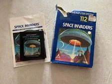 Untested Space Invaders (Atari 2600, 1978) Video Game Cartridge Box And Manual